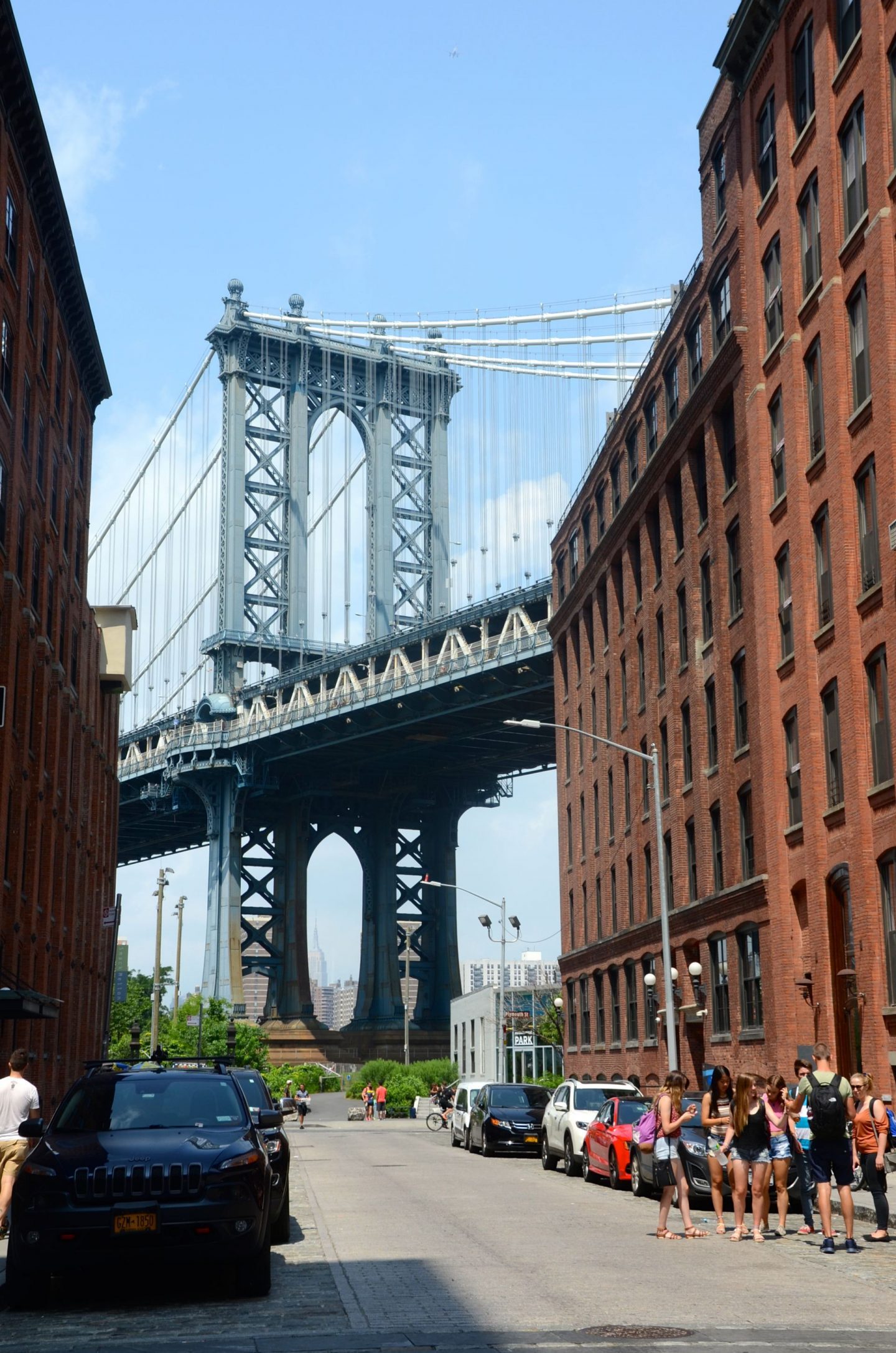 View of Manhattan Bridge in DUMBO.