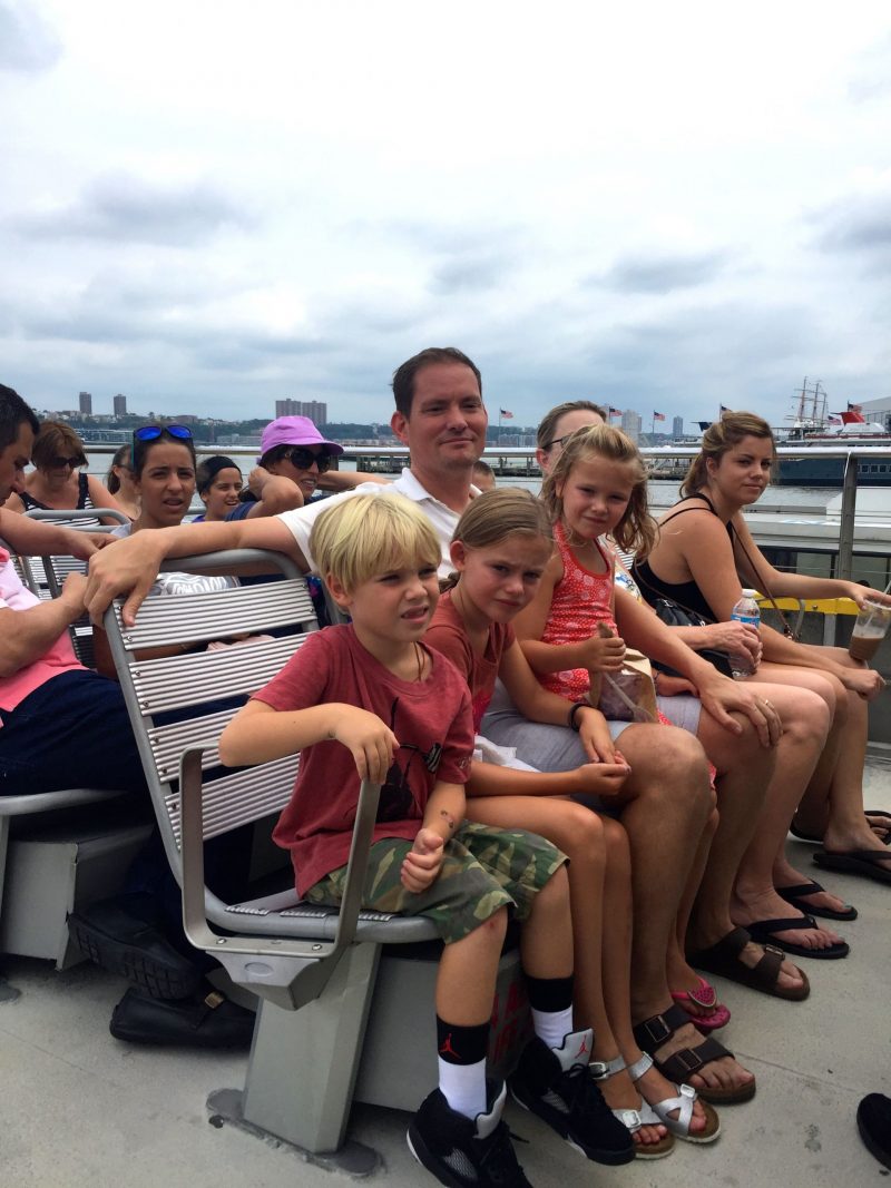 Kids aboard the New York Water Taxi.