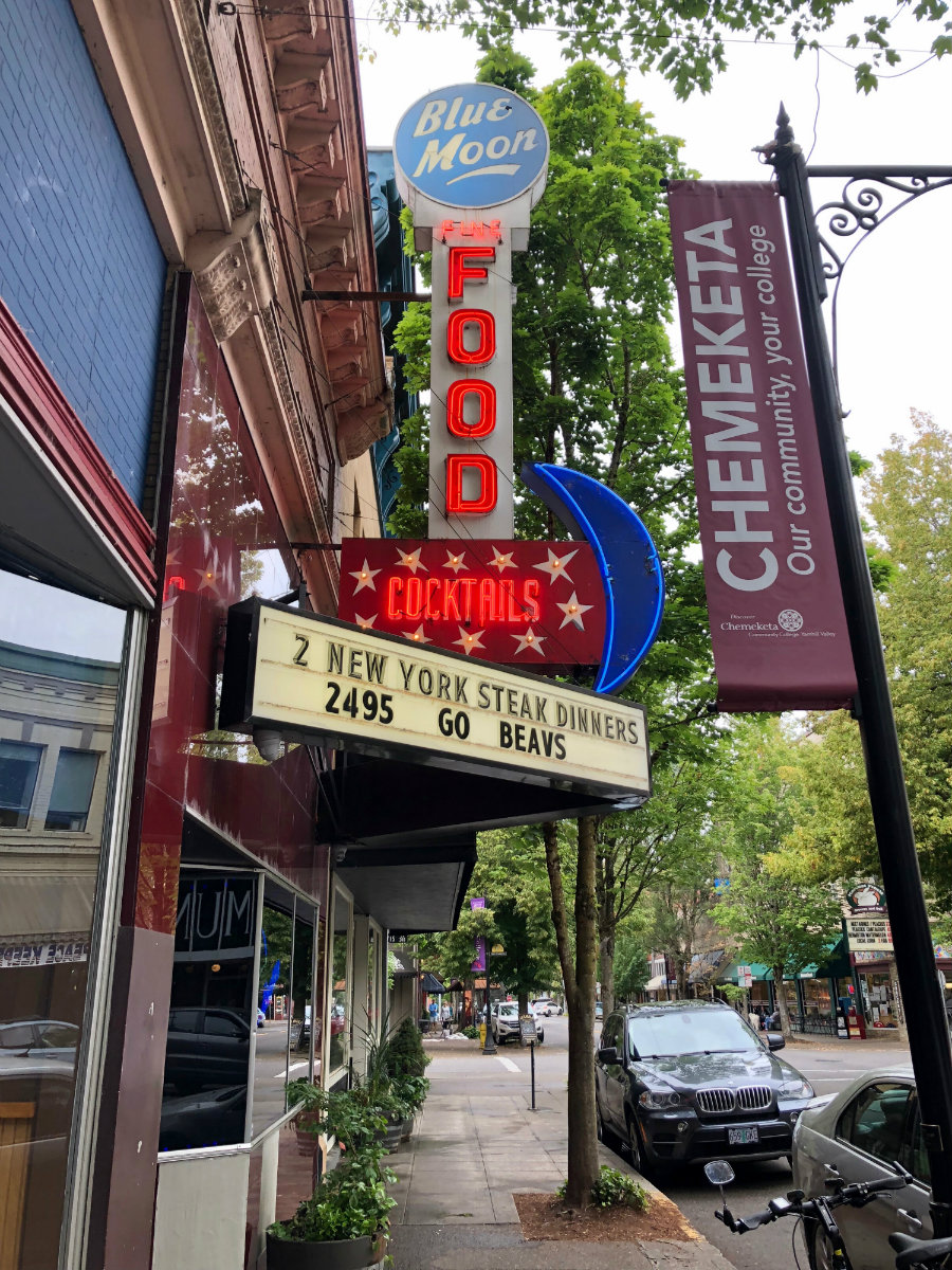 Strolling downtown McMinnville in Oregon
