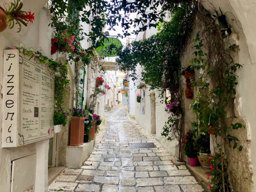 Walking through the streets of Ostuni Puglia