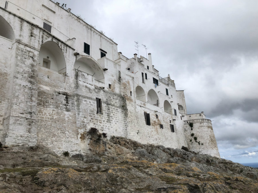 The fortress walls of Ostuni Puglia