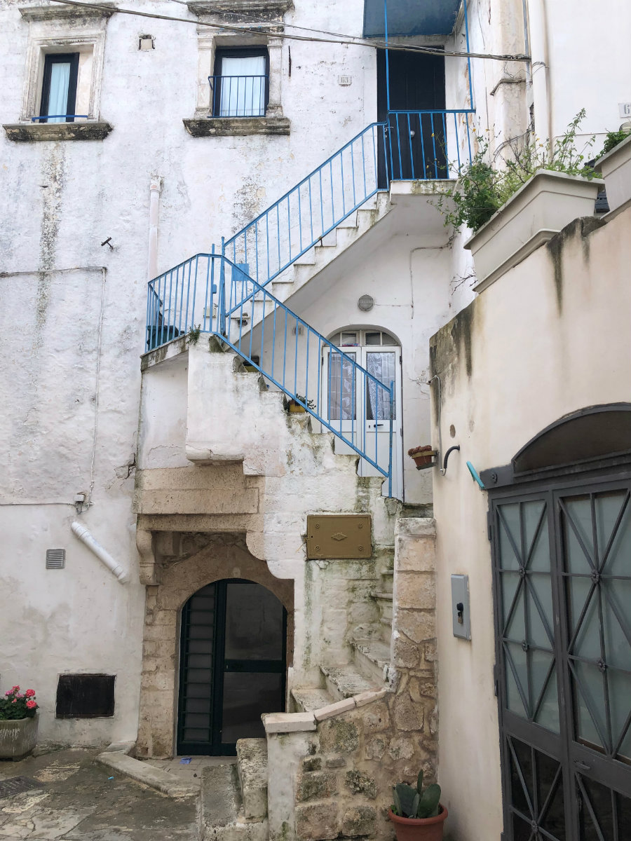 Blue staircase in Ostuni