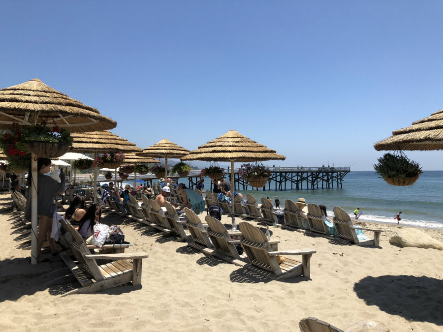 Chilling at Paradise Cove in Malibu