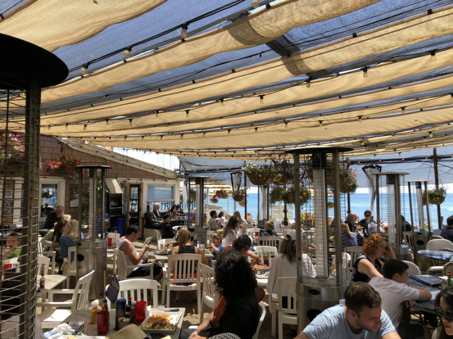 Lunch at Paradise Cove Cafe with the kids in Malibu