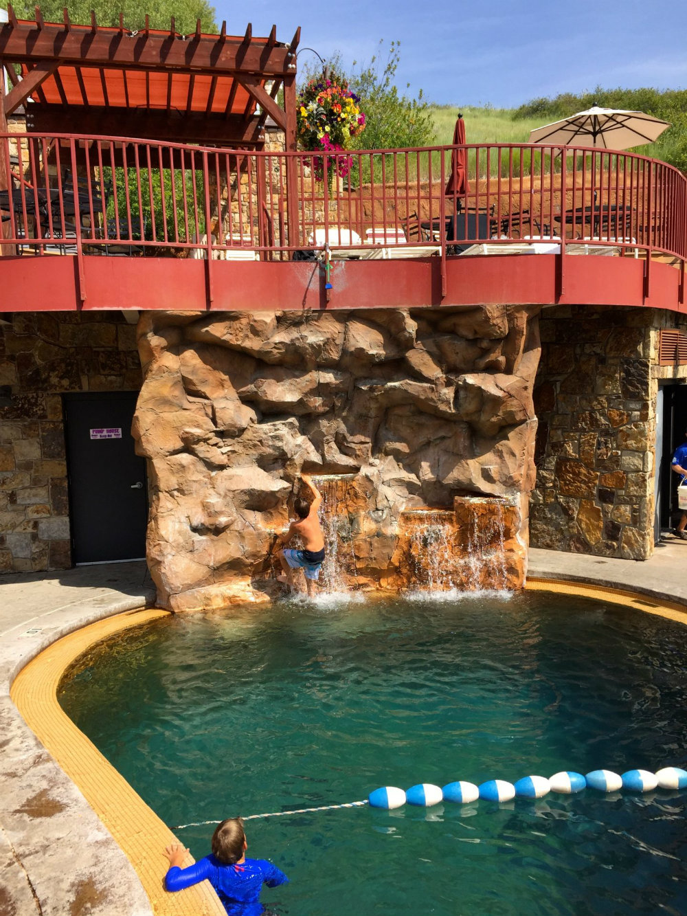 Rock climbing at Old Town hot springs in Steamboat Springs, CO.