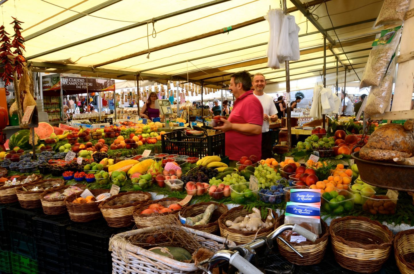 Market at Campo de Fiore in Rome.