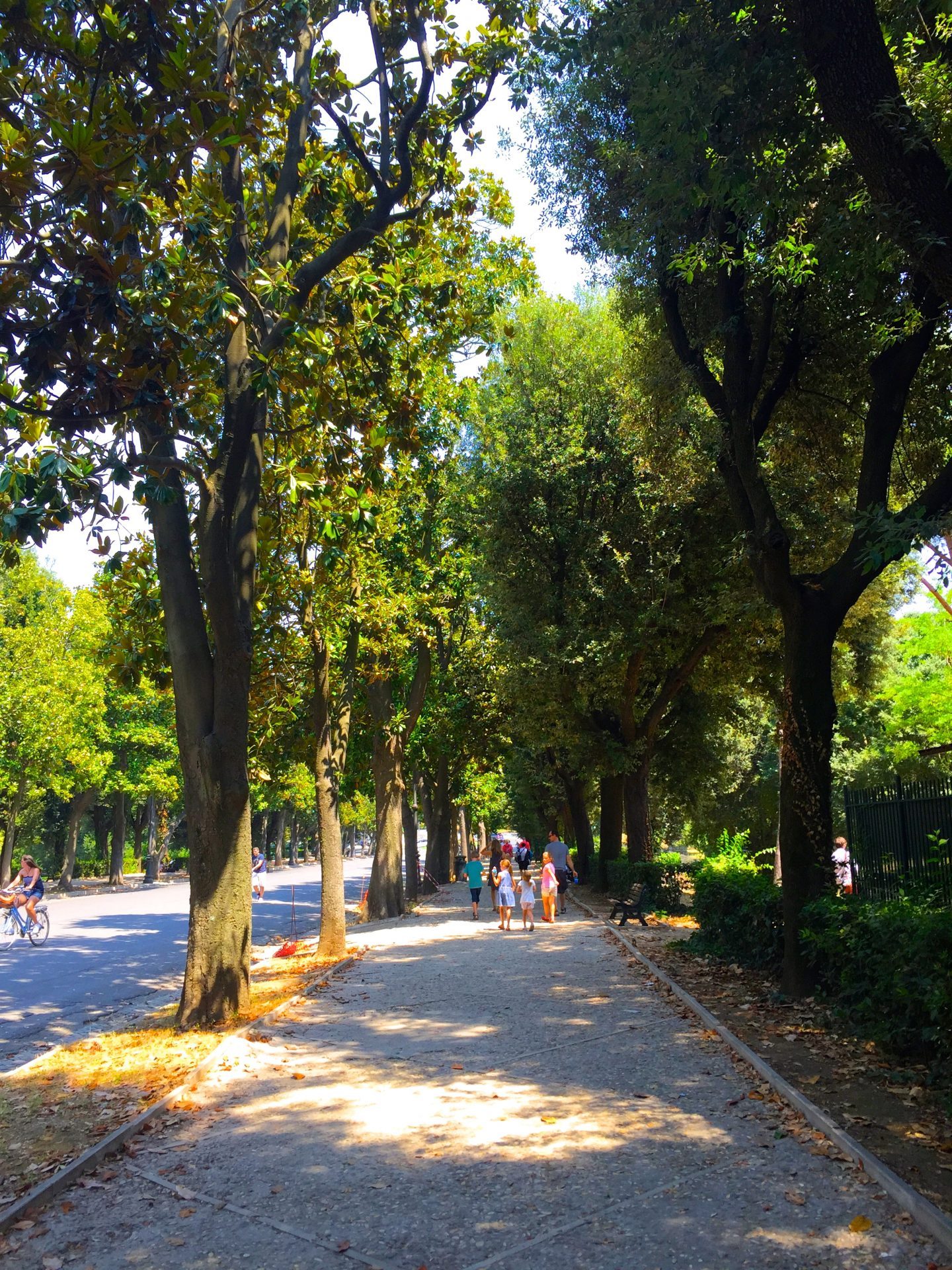 Exploring Villa Borghese in Rome.