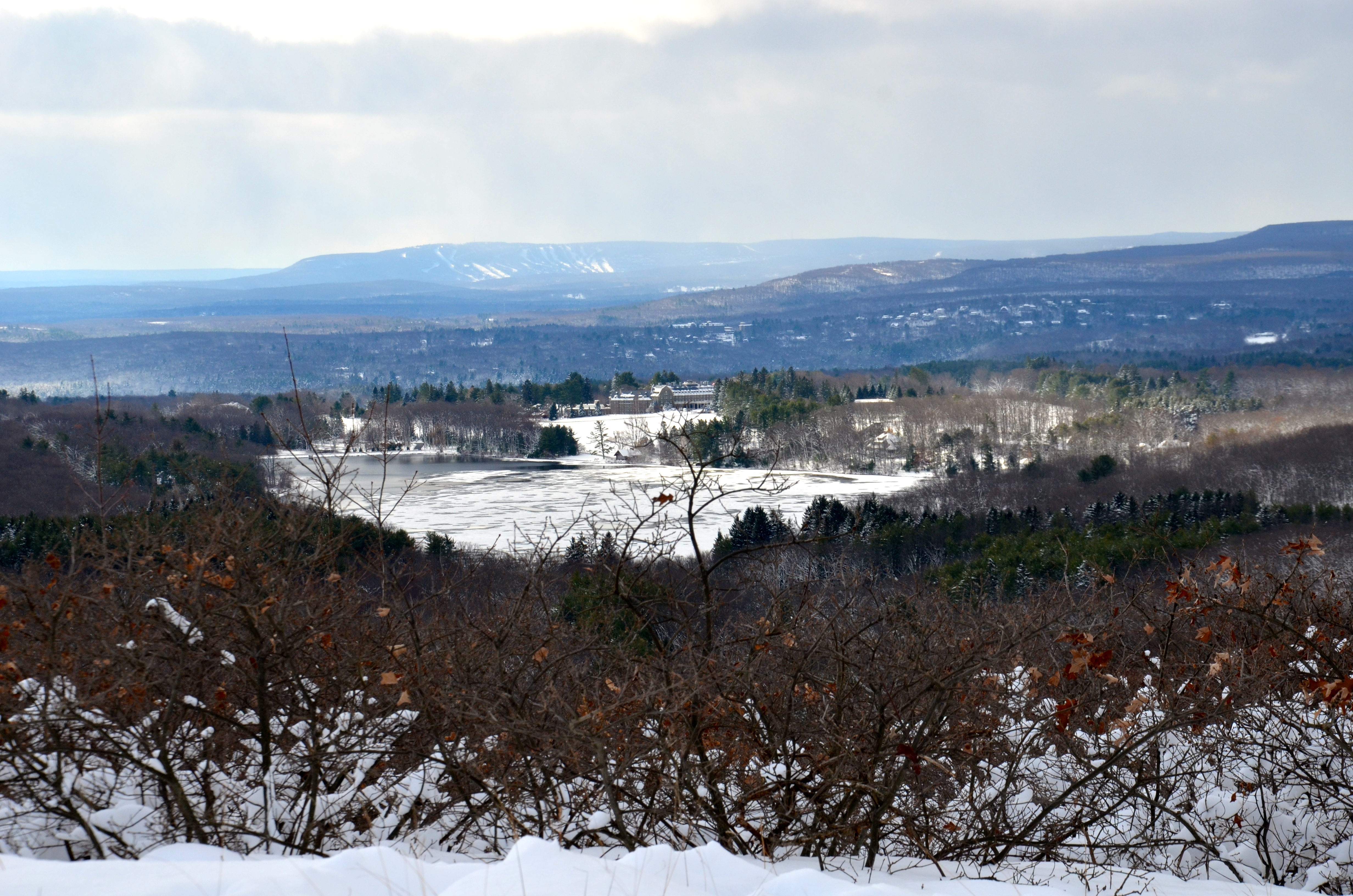 Hiking in the winter at Skytop Lodge in Pennsylvania