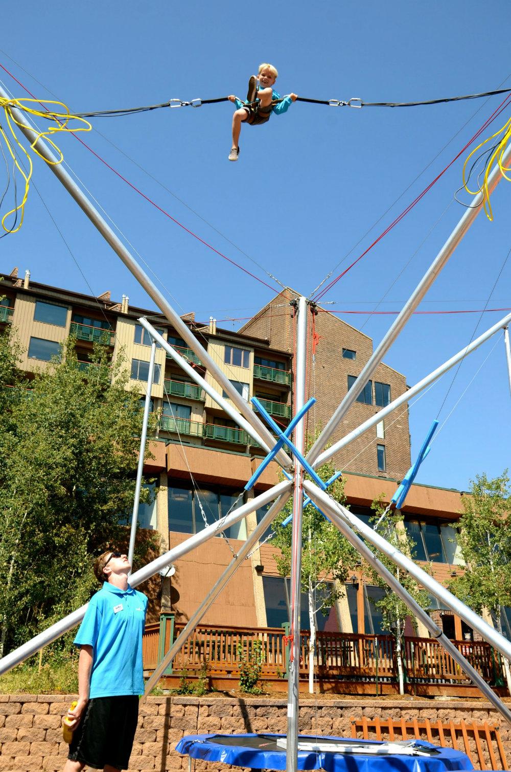 Bungee jumping in Steamboat Springs, Colorado.
