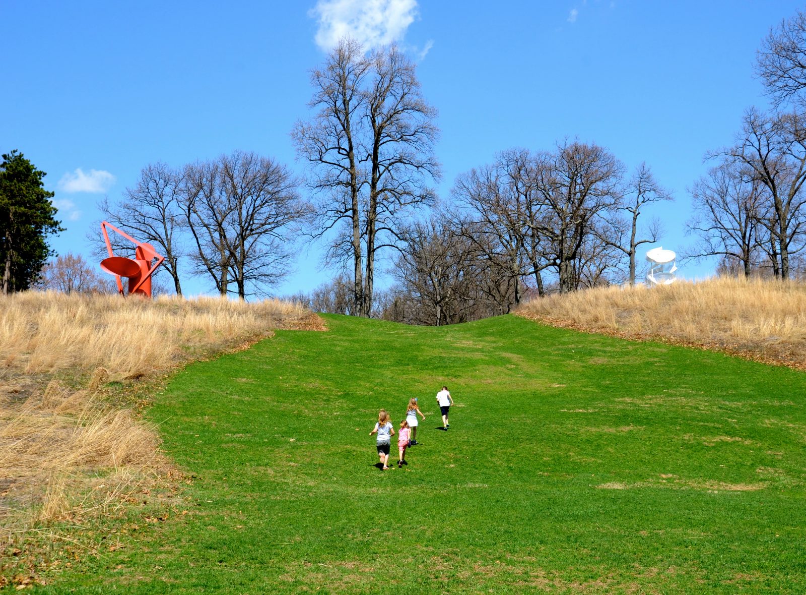 Running on the hills at Storm King Art Center in the Hudson Valley.