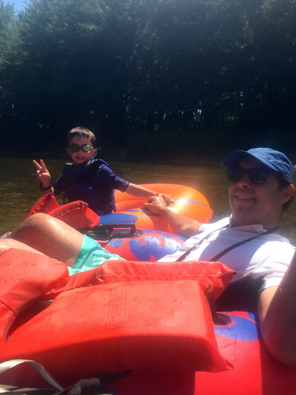 Tubing on the Saco River in New Hampshire