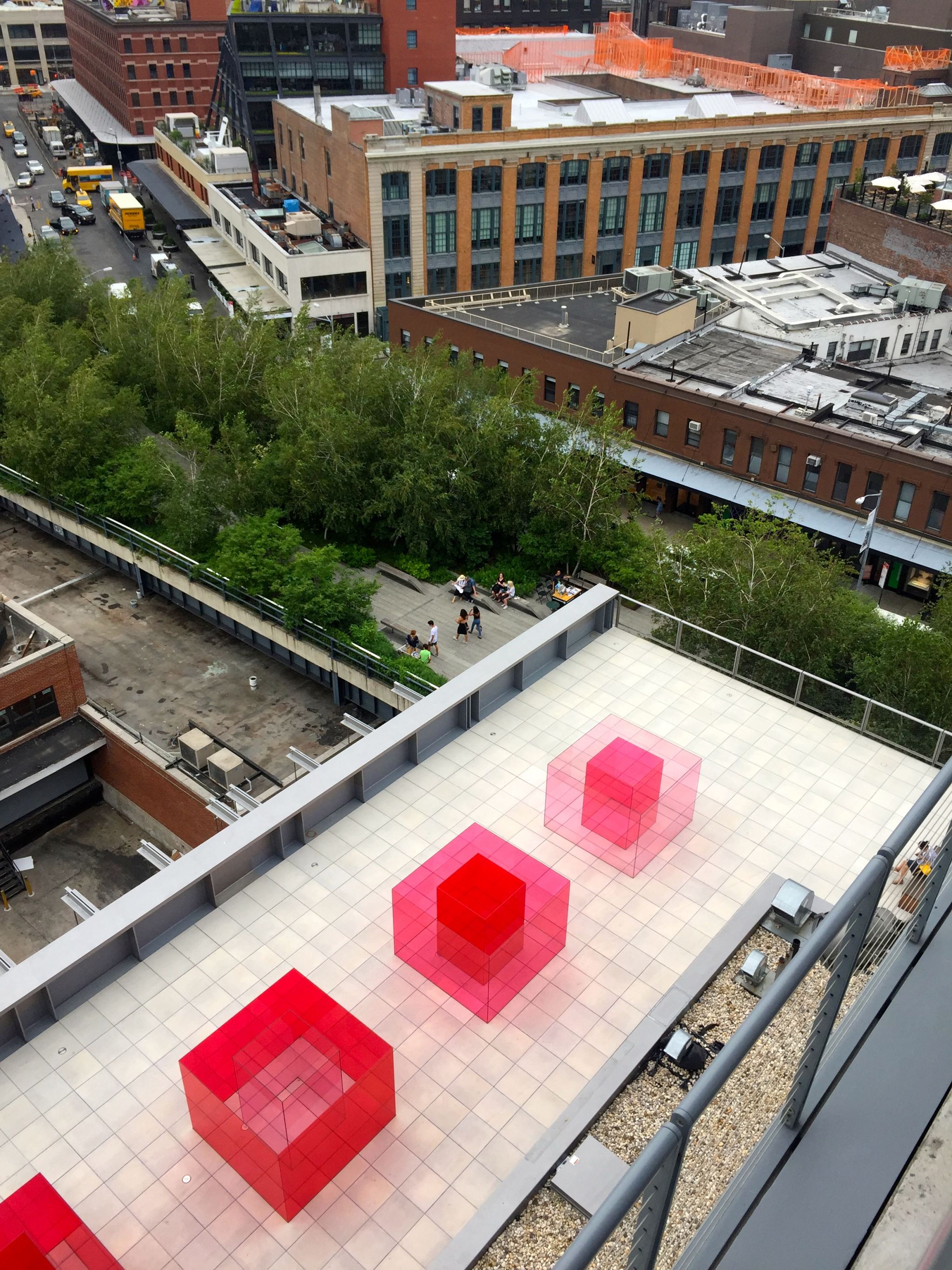The Whitney museum in New York in the summer.