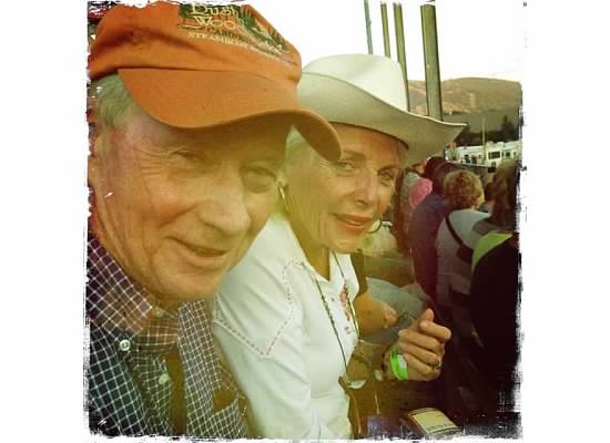 Grandparents at the rodeo in Steamboat Springs in the summer