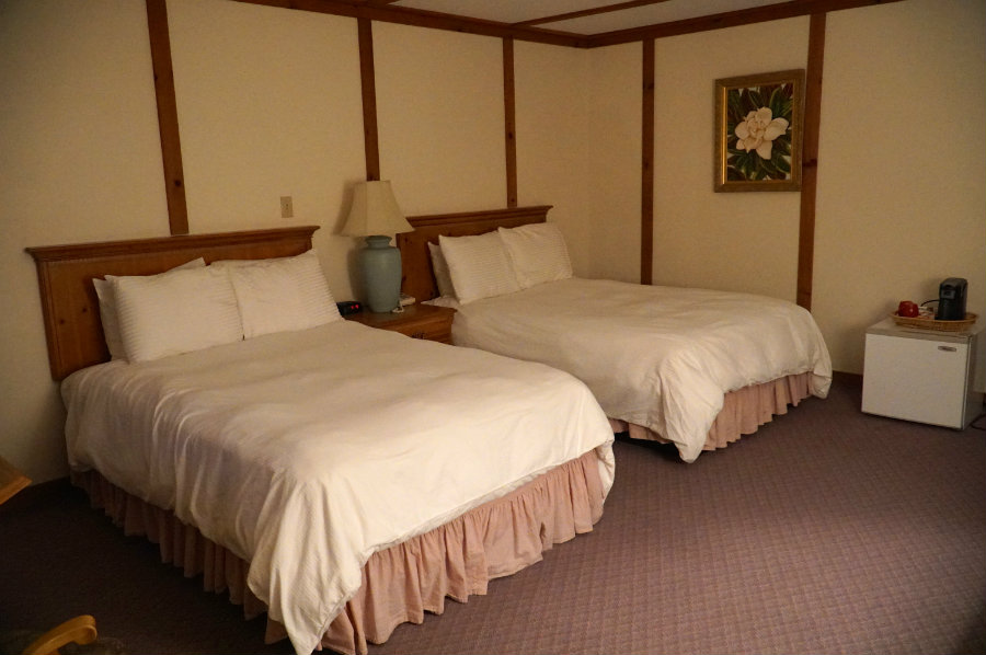 Our bedroom at the Swiss Hutte in Hillsdale, NY