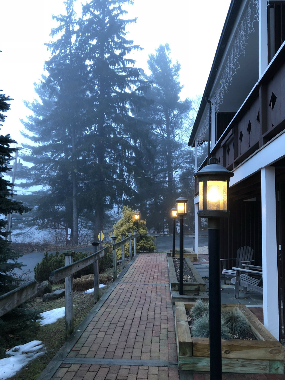 Early morning at the Swiss Hutte in the Berkshires