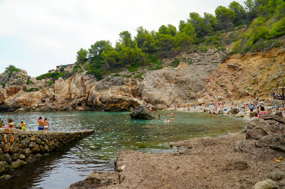 Chilling at Cala Deia in Mallorca.