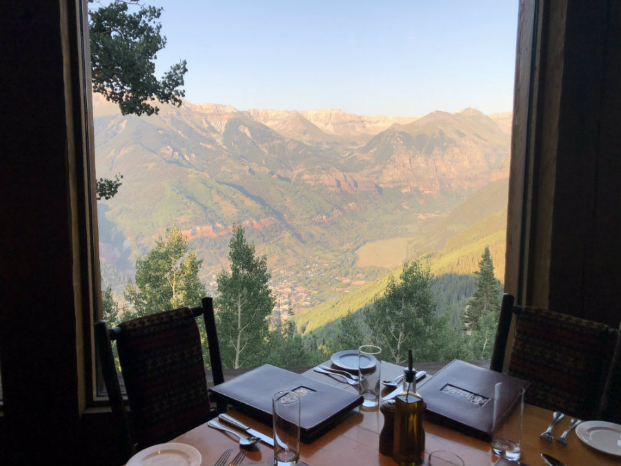 Drinks with a view at Allreds in Telluride