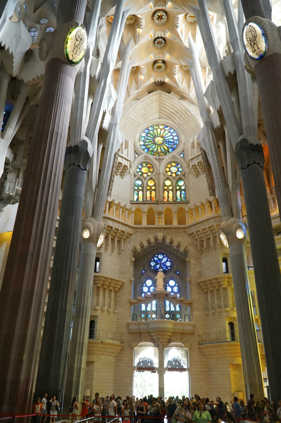 A visit to the Sagrada Familia in Barcelona the day after the terrorist attack.