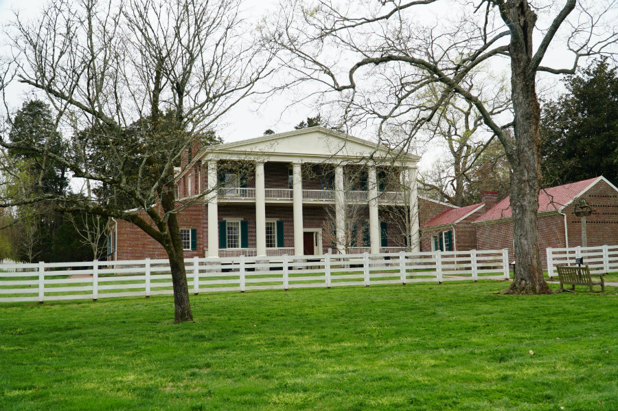The backyard of the Hermitage at Andrew Jackson's plantation.