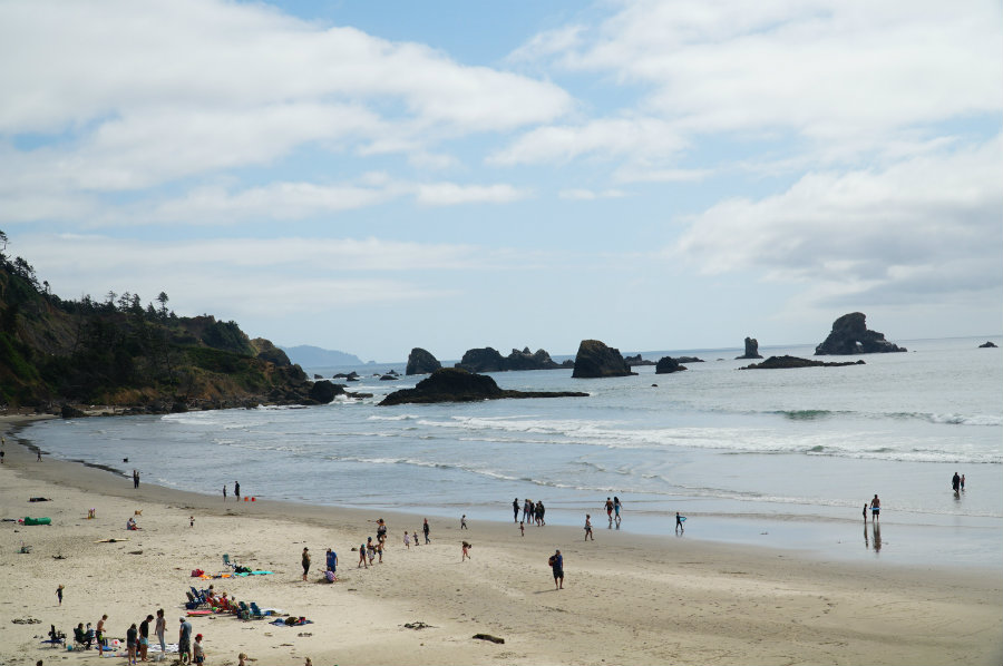 View of Indian beach in Ecola State park