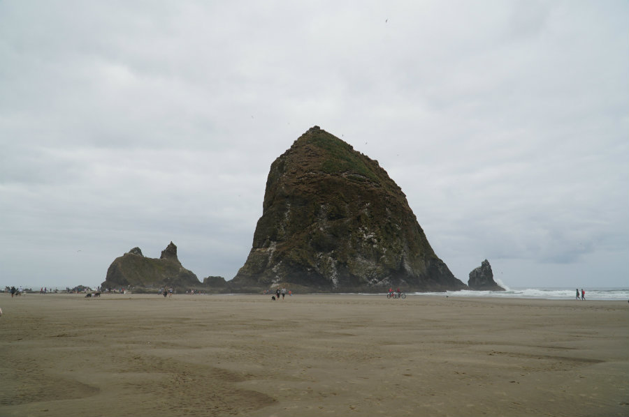 View of Haystack Rock in Cannon Beach Oregon
