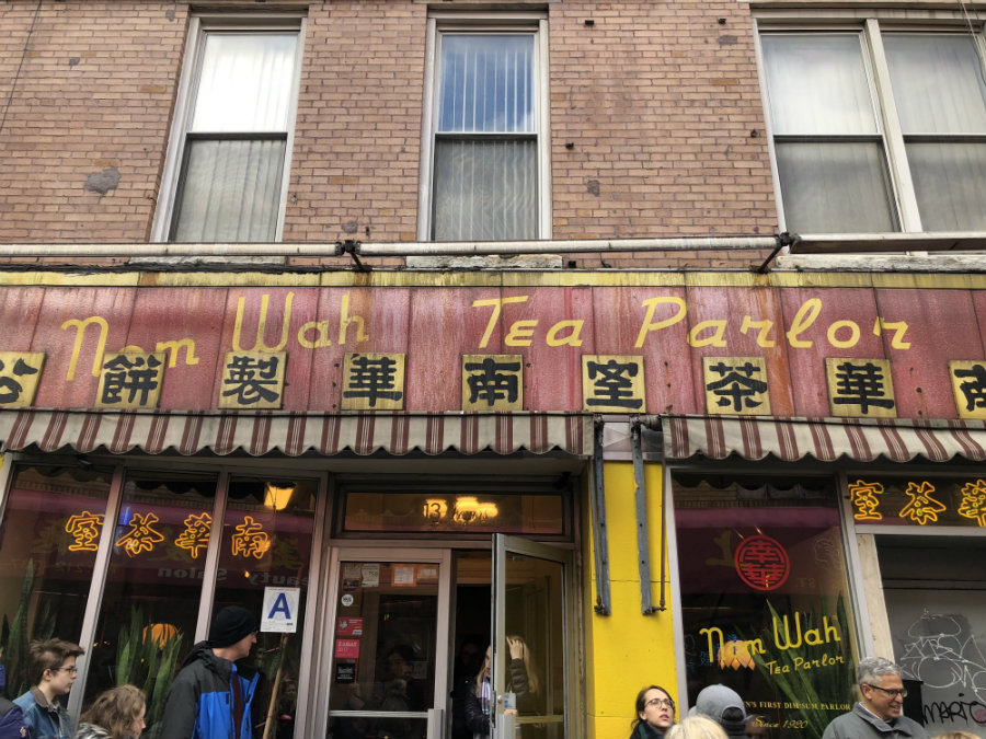 Eating dim sum in Chinatown at Nom Wah Tea Parlor