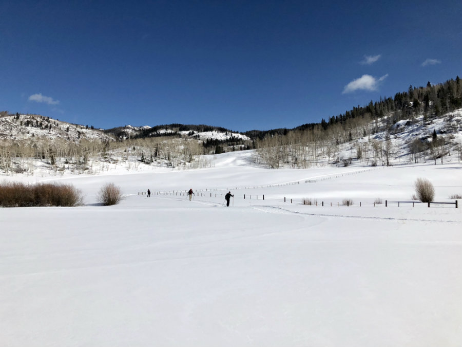 Cross country skiing in the Yampa Valley near Steamboat Springs