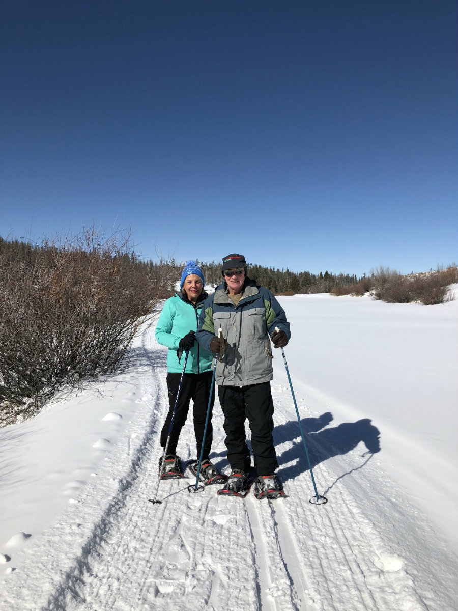 Snowshoeing in the Yampa Valley outside of Steamboat Springs, CO