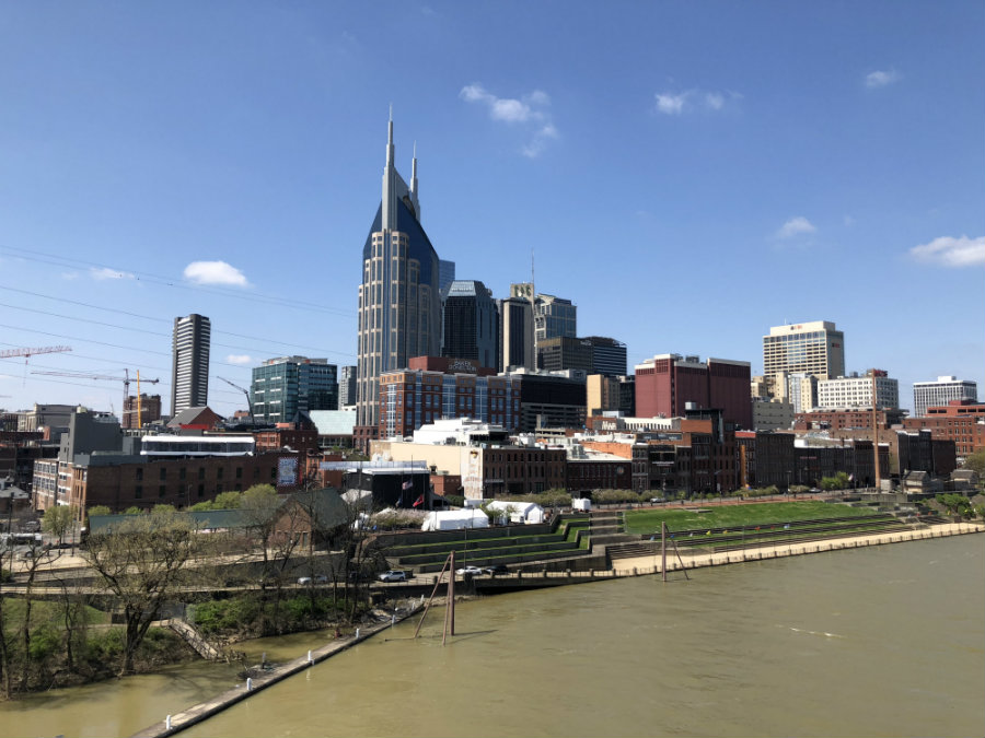 Nashville skyline from Cumberland River