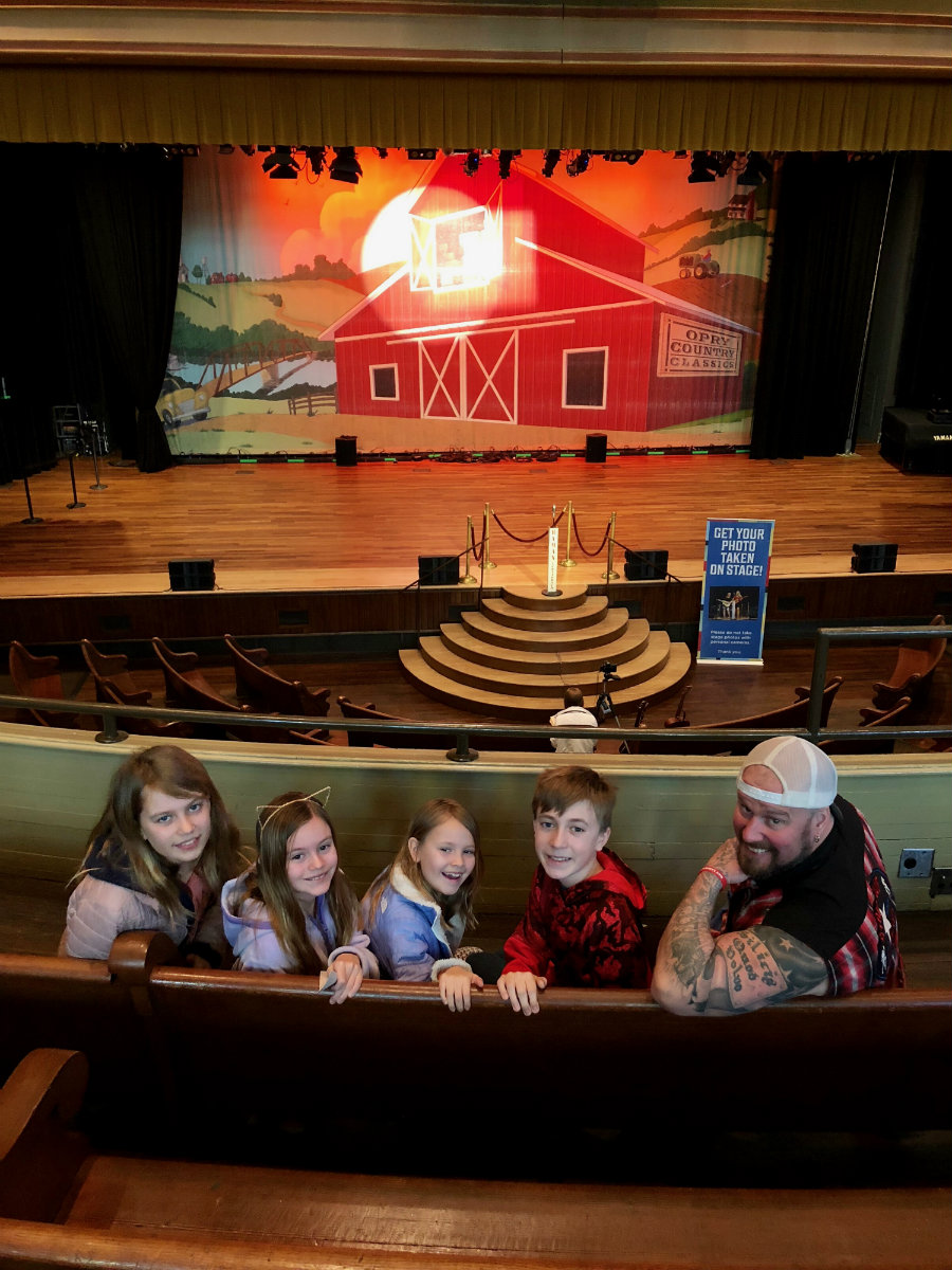 Ryman Auditorium in Nashville with kids