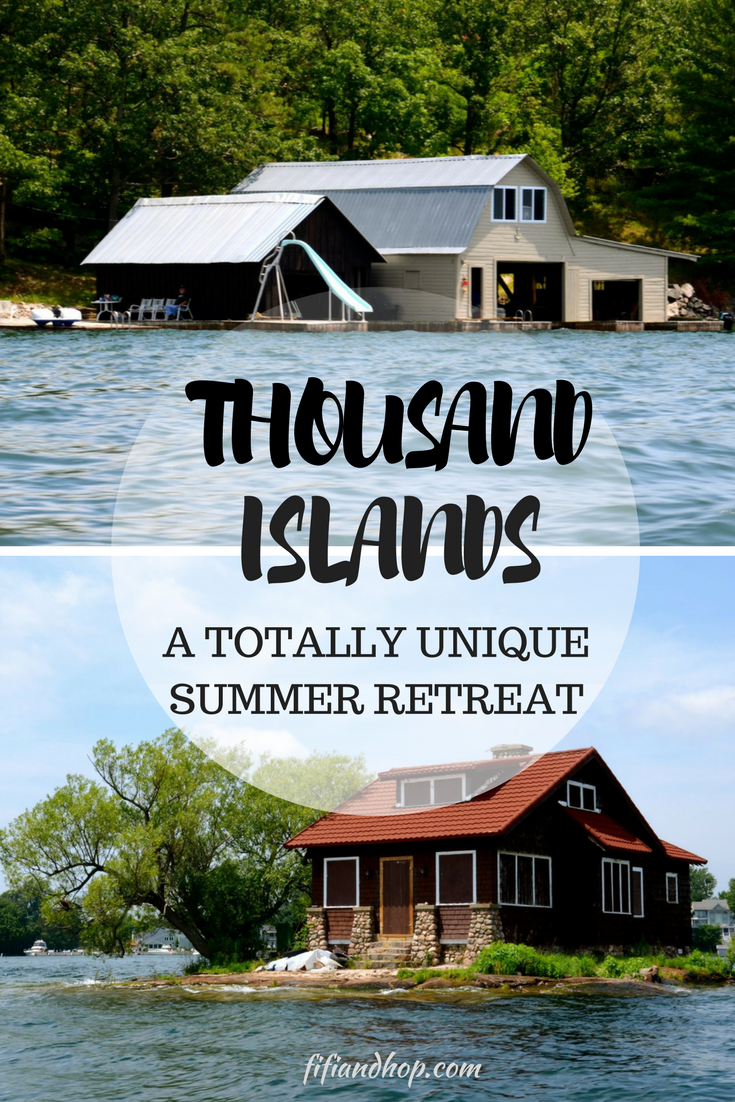 Thousand Islands on the border of New York and Canada are one of the more unique places on the east Coast to visit during the summer.