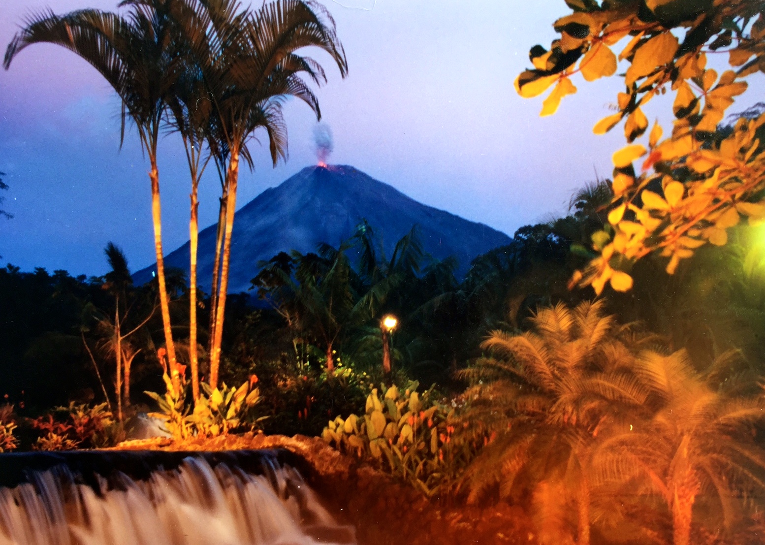 Travel Exchange - Enjoying Arenal at night in Costa Rica.