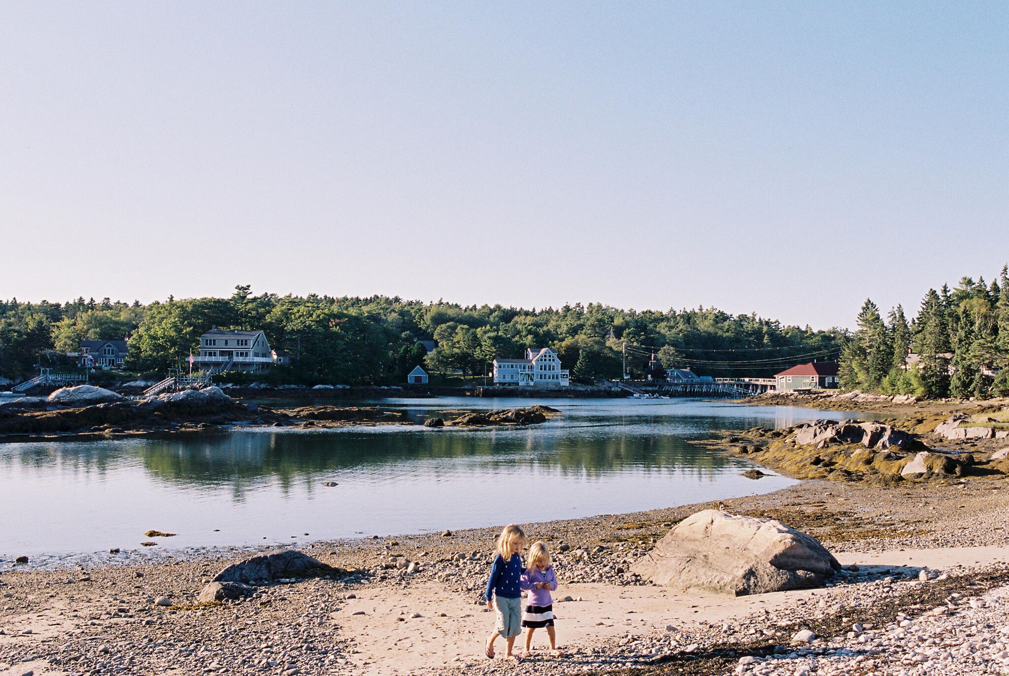 Beach walk in Maine.