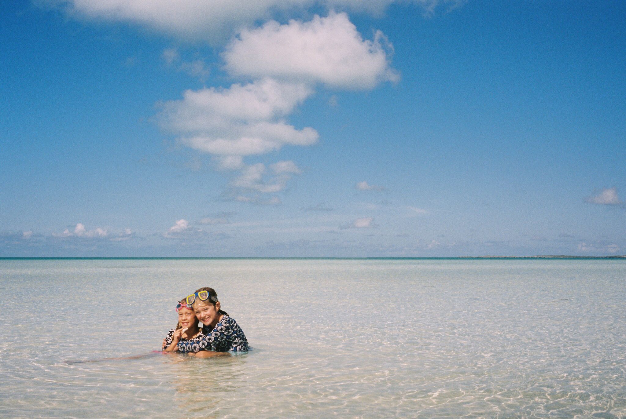 Playing in the water in Turks and Caicos