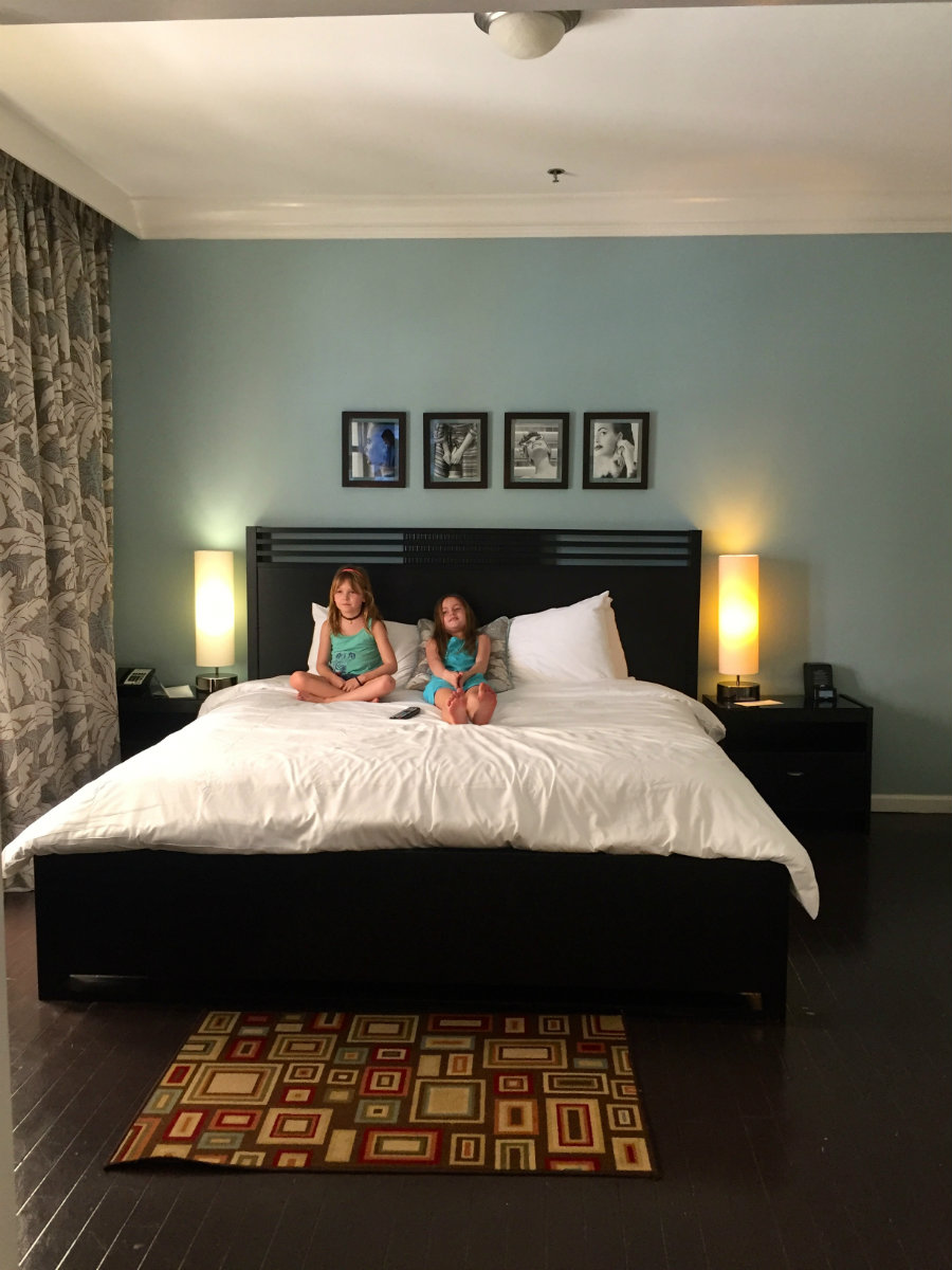 Girls chilling at our hotel in Miami