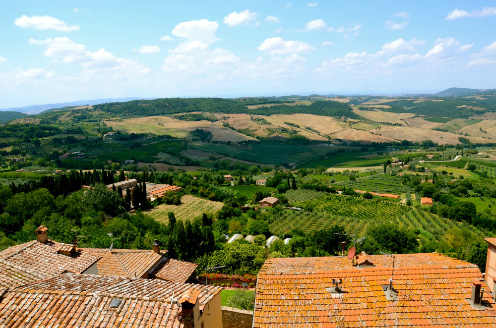 View of Montepulciano in Tuscany