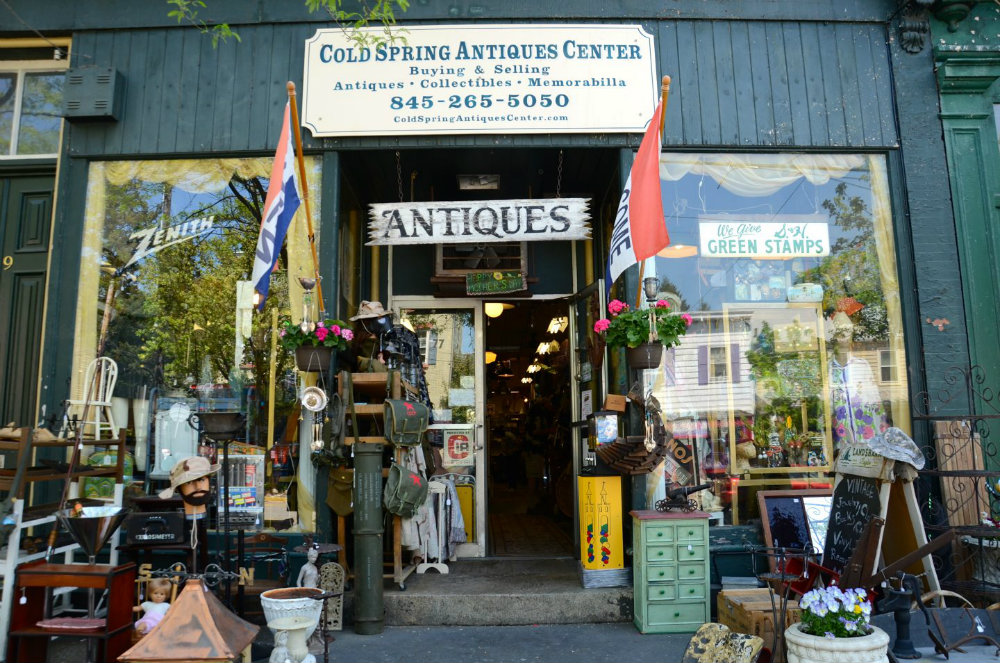 Shopping for antiques in Cold Spring, NY.