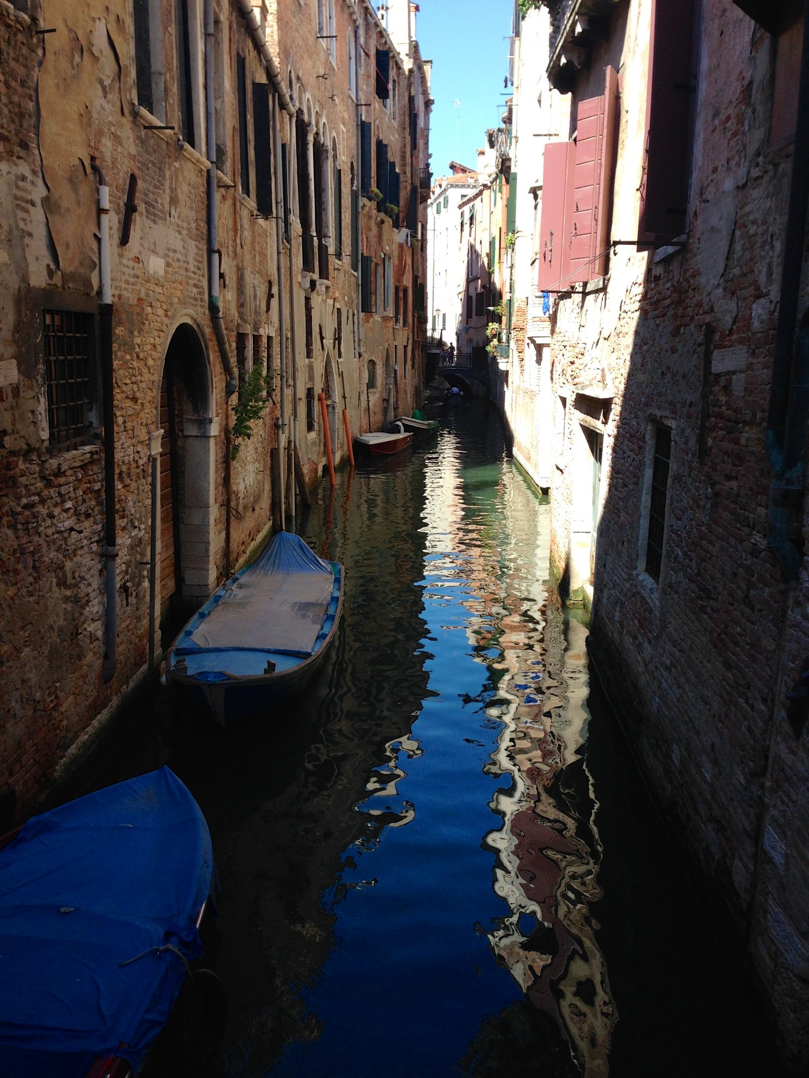 Taking a boat ride in Venice, Italy.