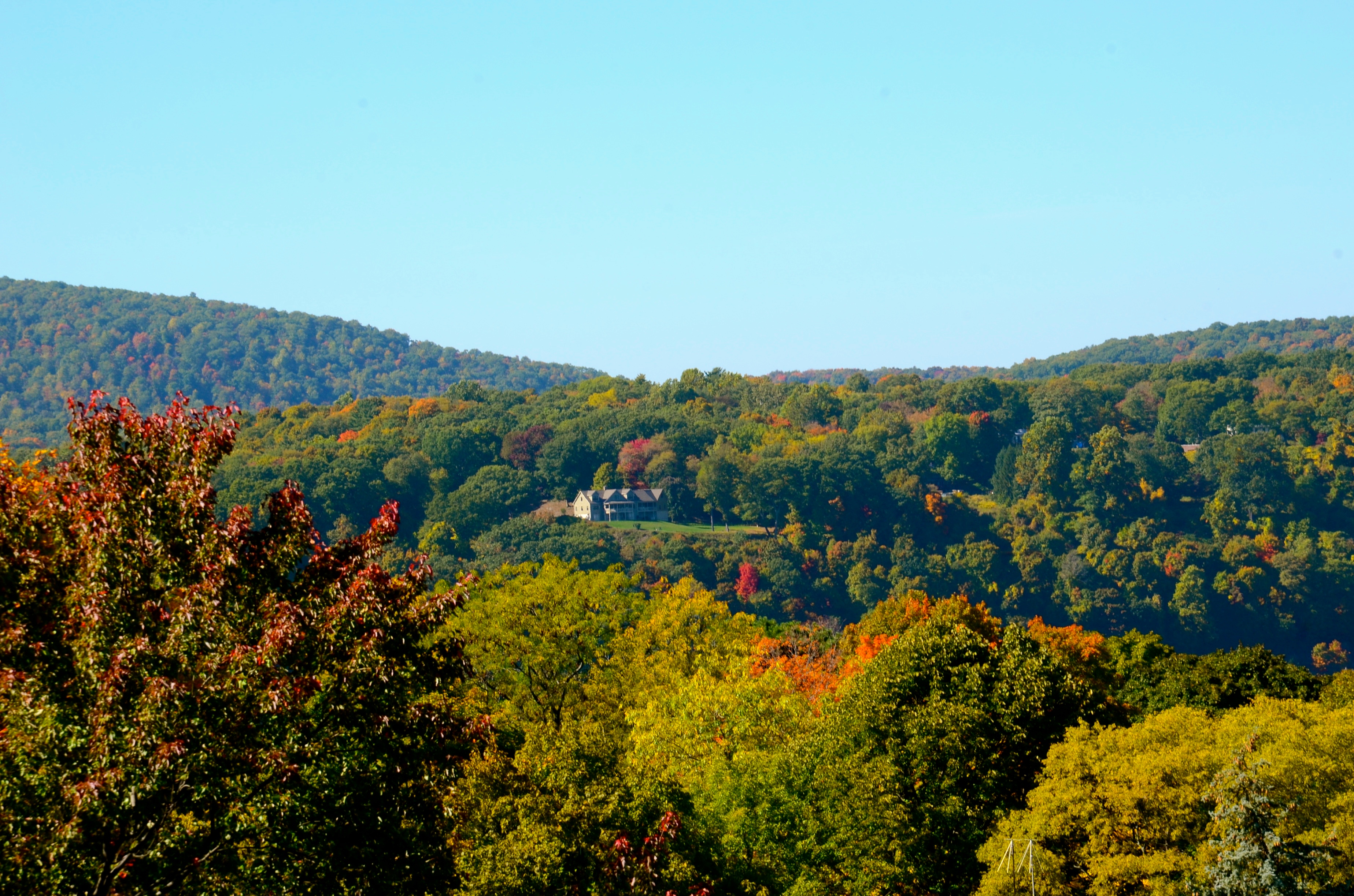 View of bucolic countryside from Walkway over the Hudson.