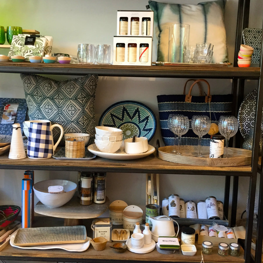Looking at home goods at Village Mercantile in Larchmont, NY