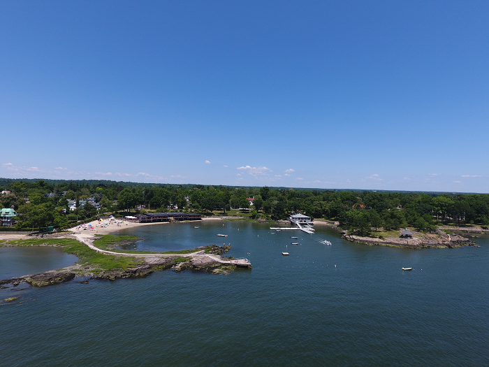 Ariel view of Larchmont Manor Beach in Larchmont, NY