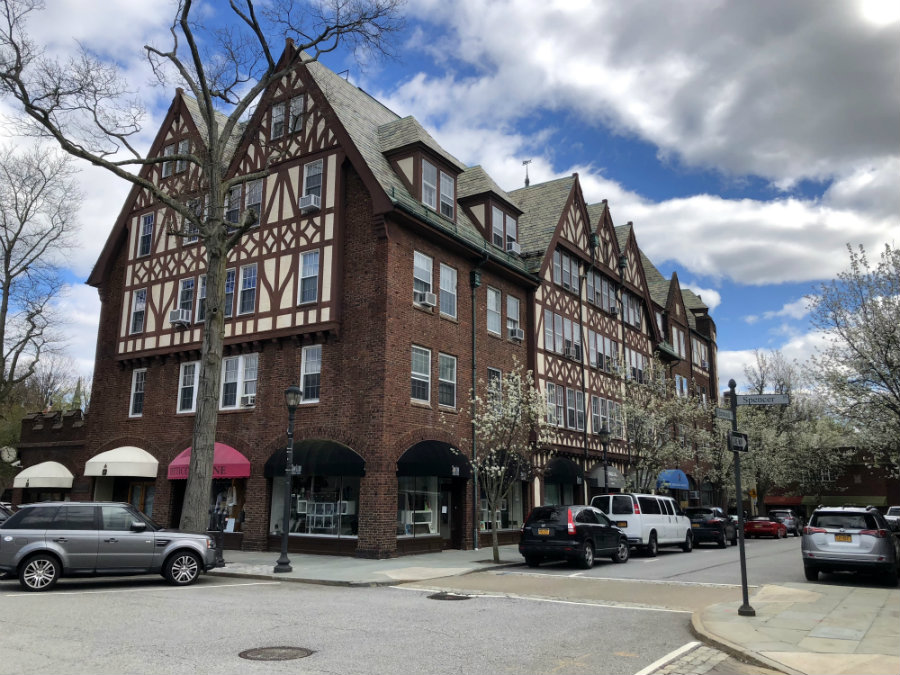 The tutor buildings in the village of Scarsdale