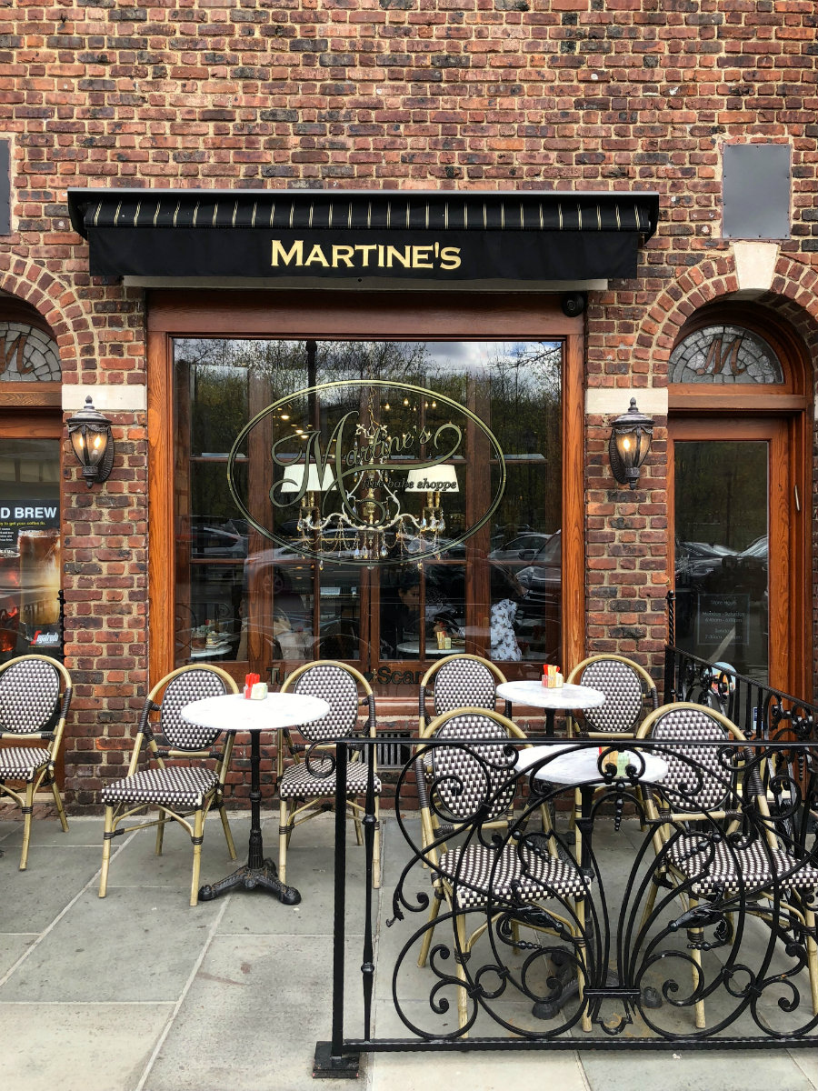 Dining at Martine's in the village of Scarsdale