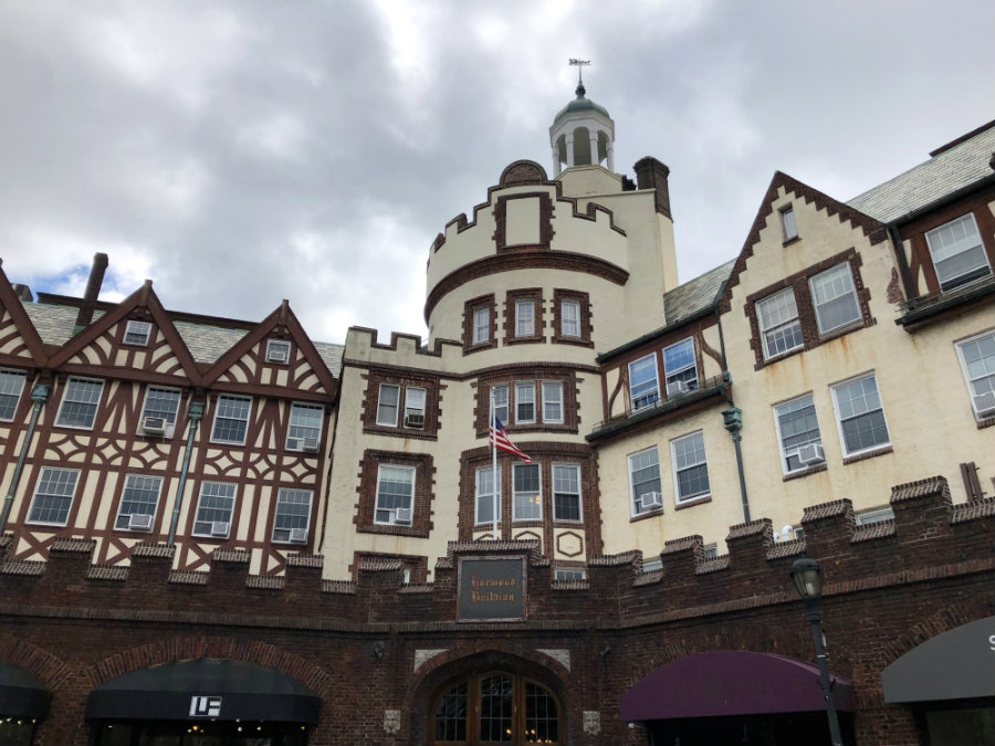 Beautiful tutor buildings in the village of Scarsdale