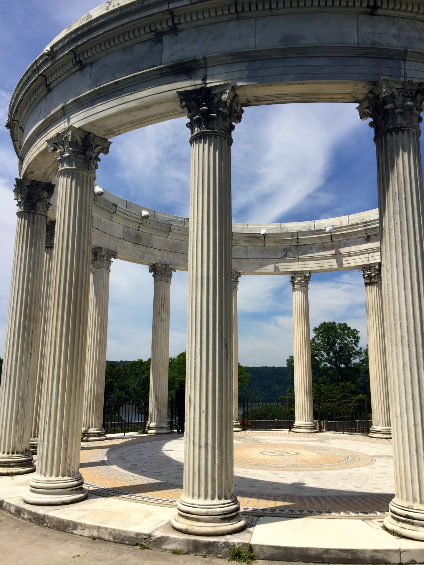 Roman style architecture at Untermyer Park and Gardens in Yonkers New York.