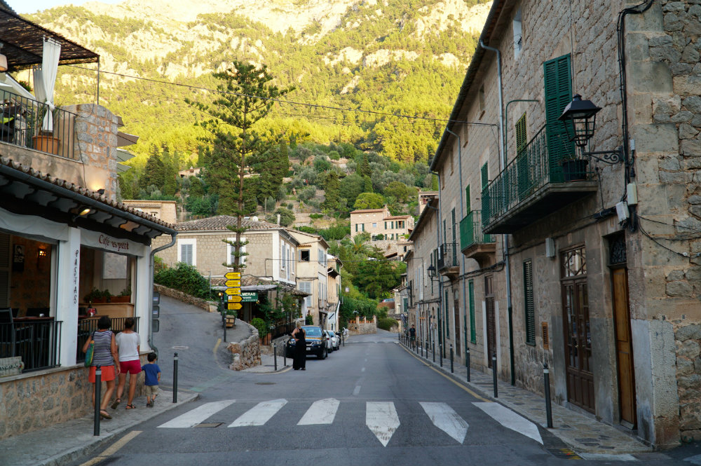 Walking in the mountain town of Deia in Western Mallorca.