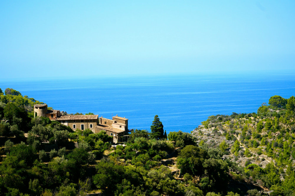 View of the sea in Deia in Mallorca
