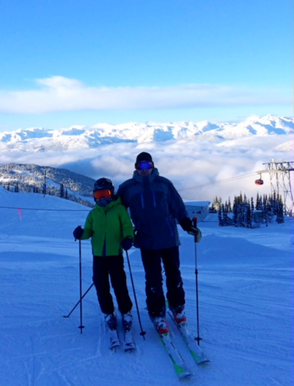 Skiing at Whistler in Canada.