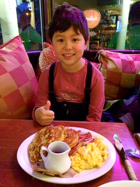 Heart breakfast at Whistler in Canada.